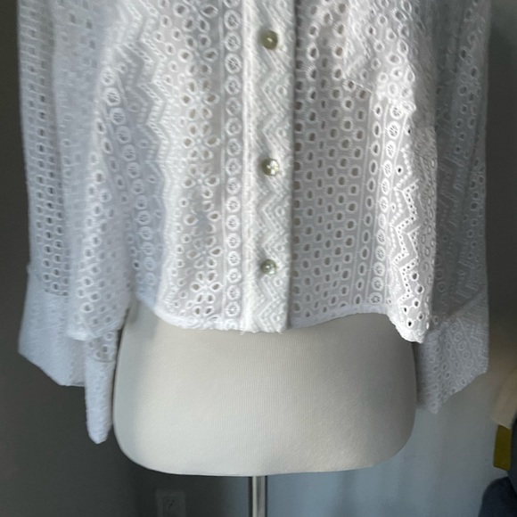 BCBGMaxAzria Eyelet Crop Top - Picture 4 of 6